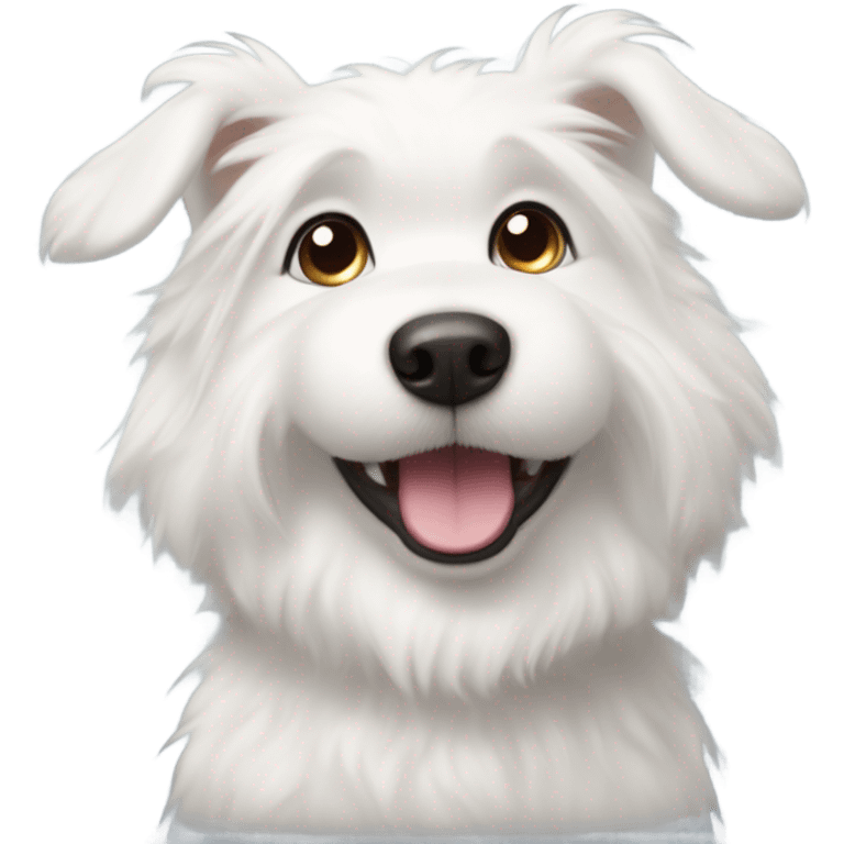 White fluffy dog ￼ emoji