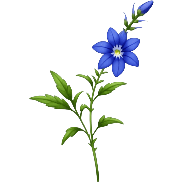 single Lobelia, straight stem emoji