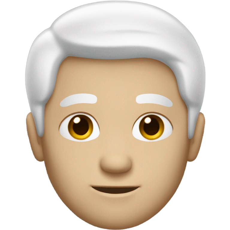 white Man With white hair emoji