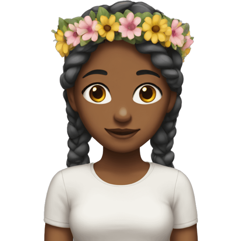 Girl with flower crown emoji