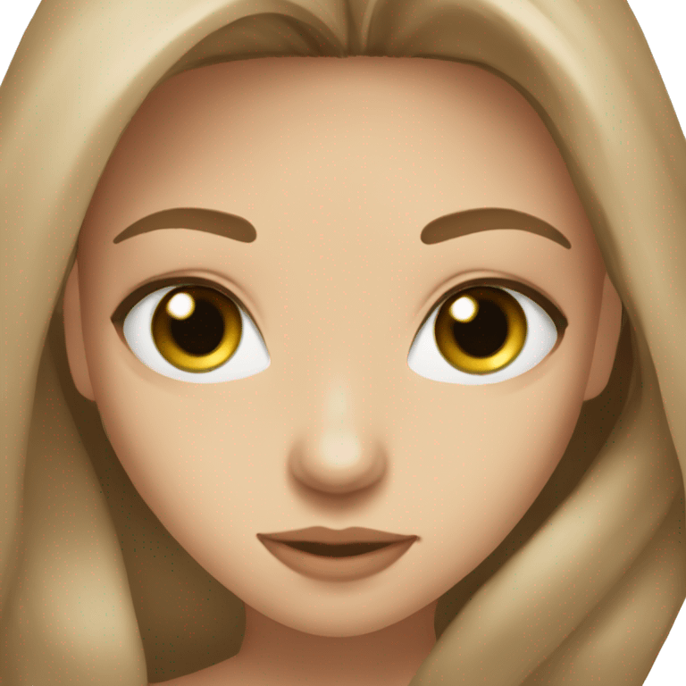 beautiful girl green eyes light brown haie emoji