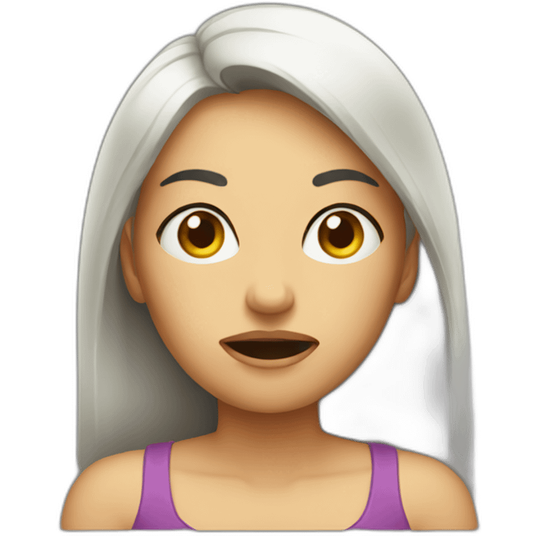 A disgusted women emoji