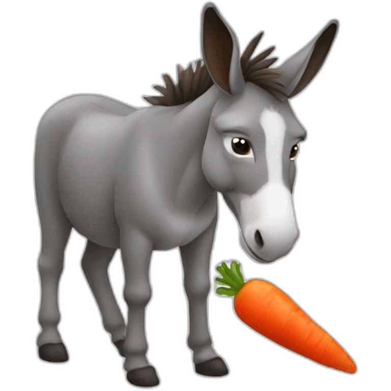 donkey eating carrot emoji