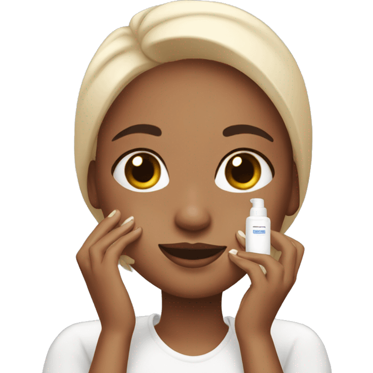 Girl doing skincare emoji