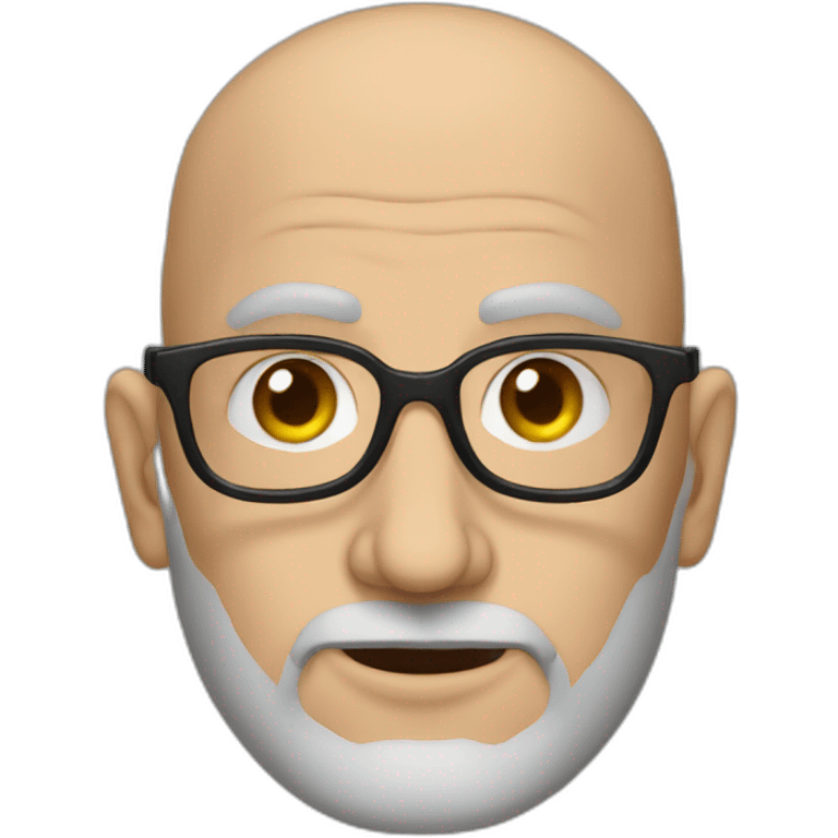 mid aged bald jewish man in rectangle glasses emoji