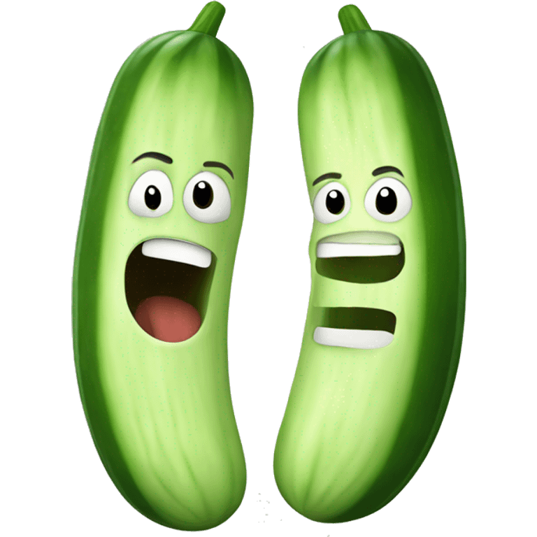 Cucumber fighting emoji