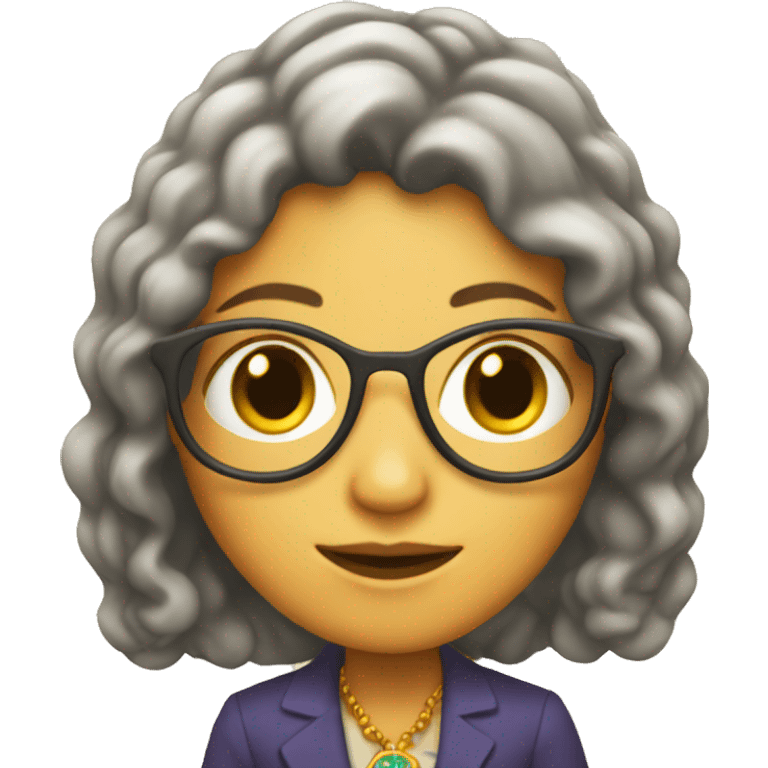 Hippie lawyer lady emoji