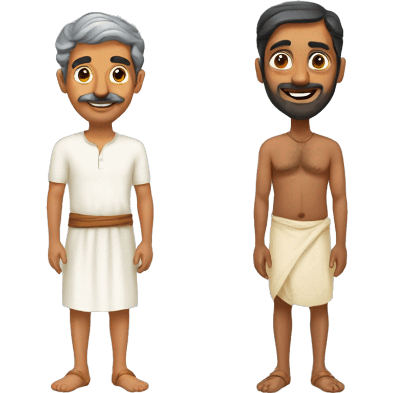 Gujurati man and Kerala man emoji