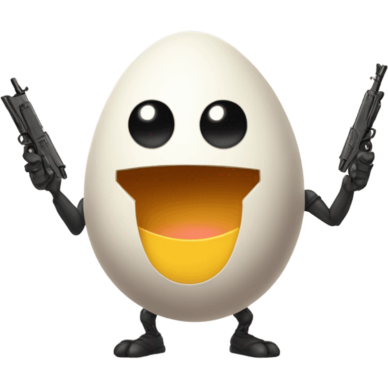 An egg with legs and arms  emoji