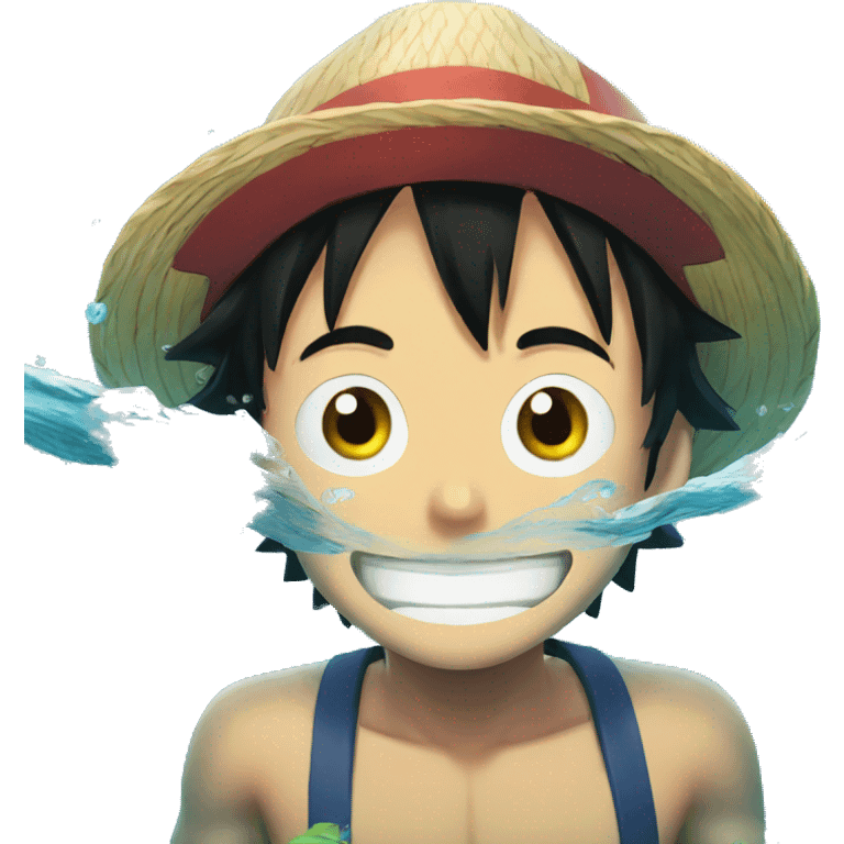 Luffy under  water  emoji