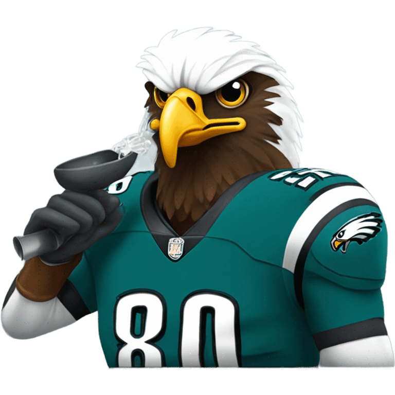 Philadelphia Eagle with a whistle  emoji