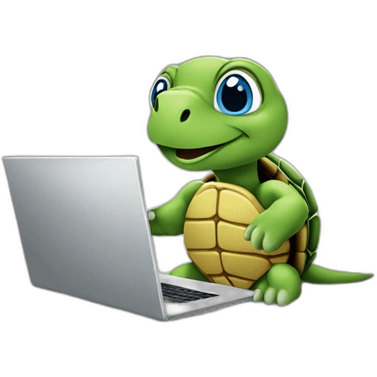 turtles with laptop emoji