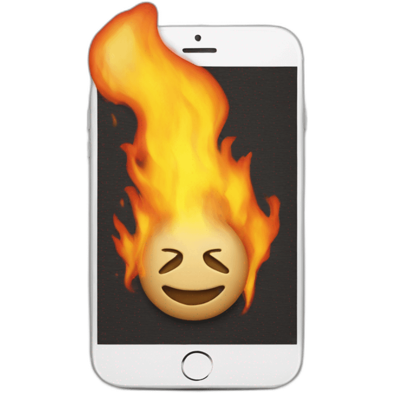 iphone on fire emoji