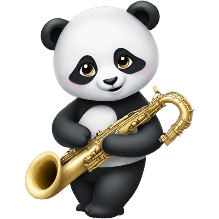 Panda with saxophone emoji