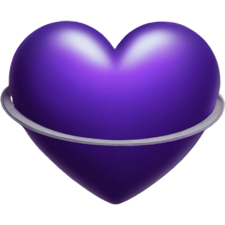 heart shape purple saturn planet emoji