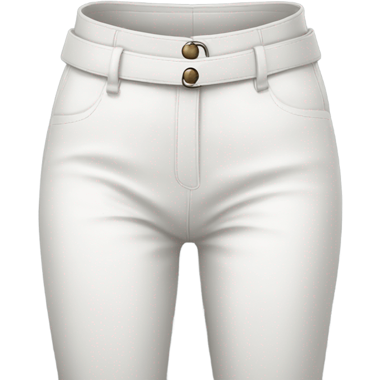 White High waisted leather pants isolated emoji