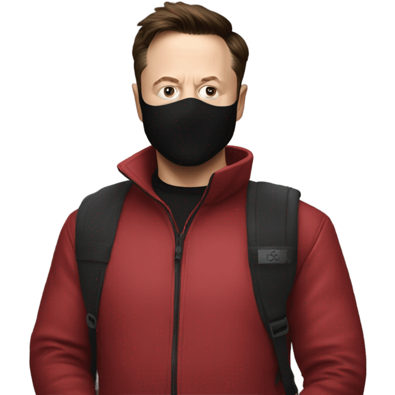 Elon musk with a ski mask  emoji