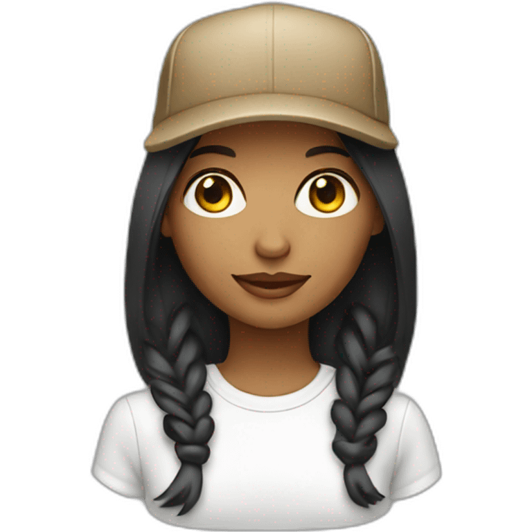 girl blogger with cap emoji