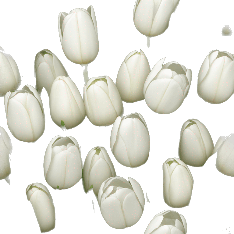 Bundle of white tulips  emoji