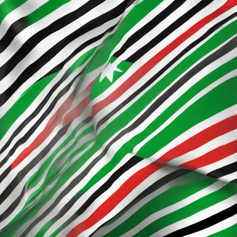 Syrian flag green stripes above white stripes in the middle with three red stars and the black stripes emoji