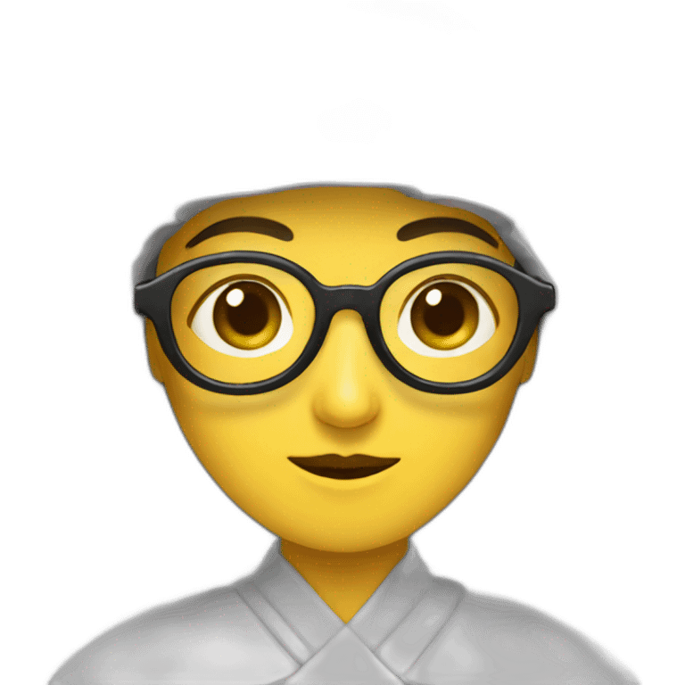 Monja con gafas emoji