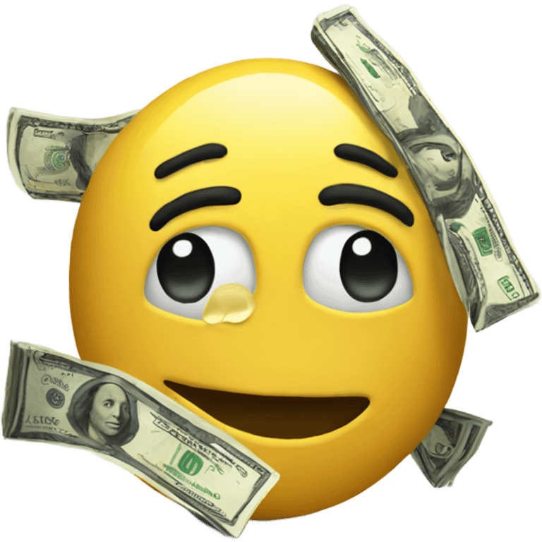 rubber with money emoji