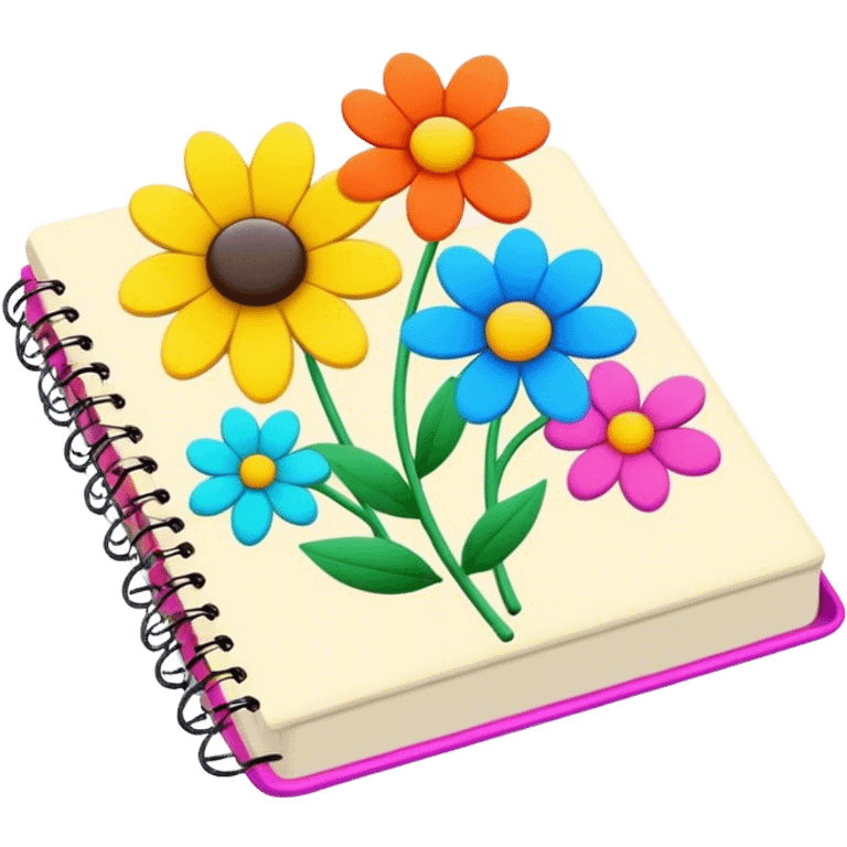 flower notebook emoji