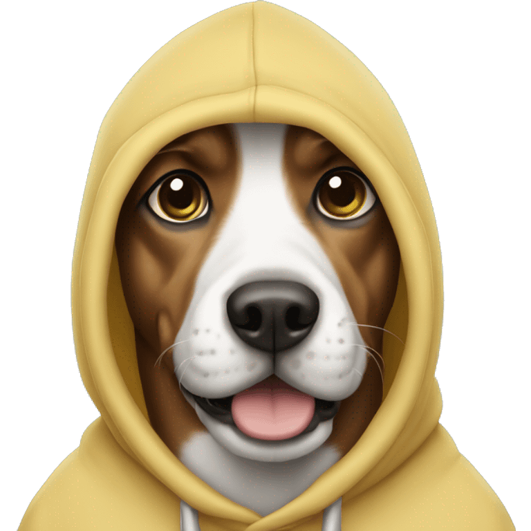 Dog wearing a hoodie  emoji