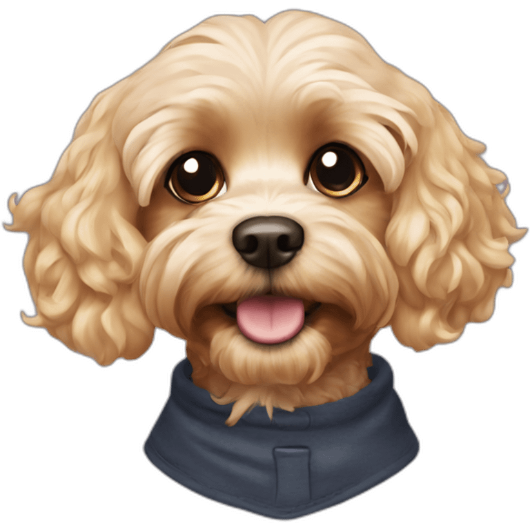 Blonde cavapoo emoji