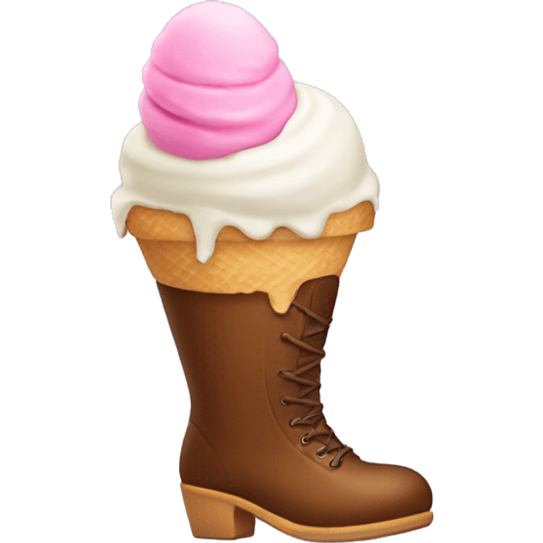 ice cream in a boot emoji