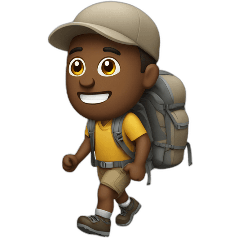 hiking-man emoji