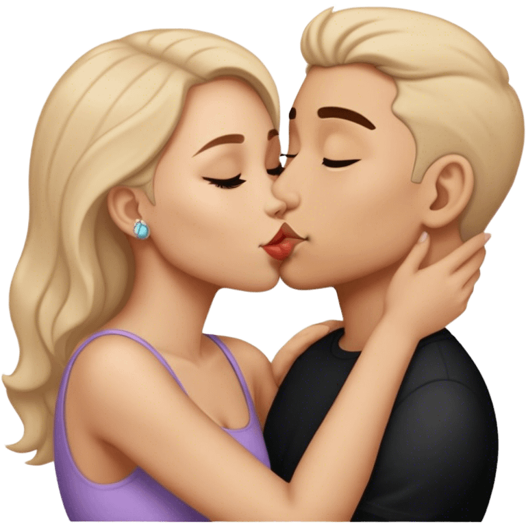 Kissing my girlfriend  emoji