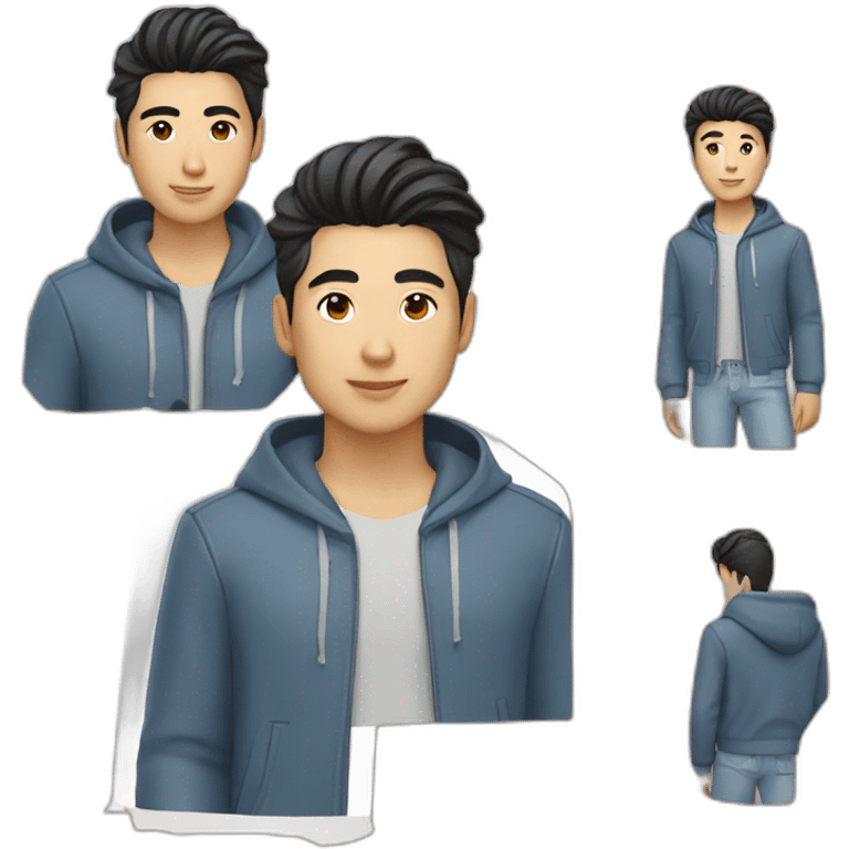 Kazakh model guy emoji