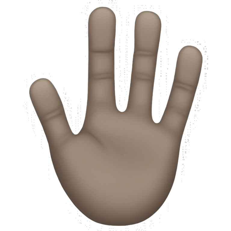 Generate a side view of the palm hand emoji