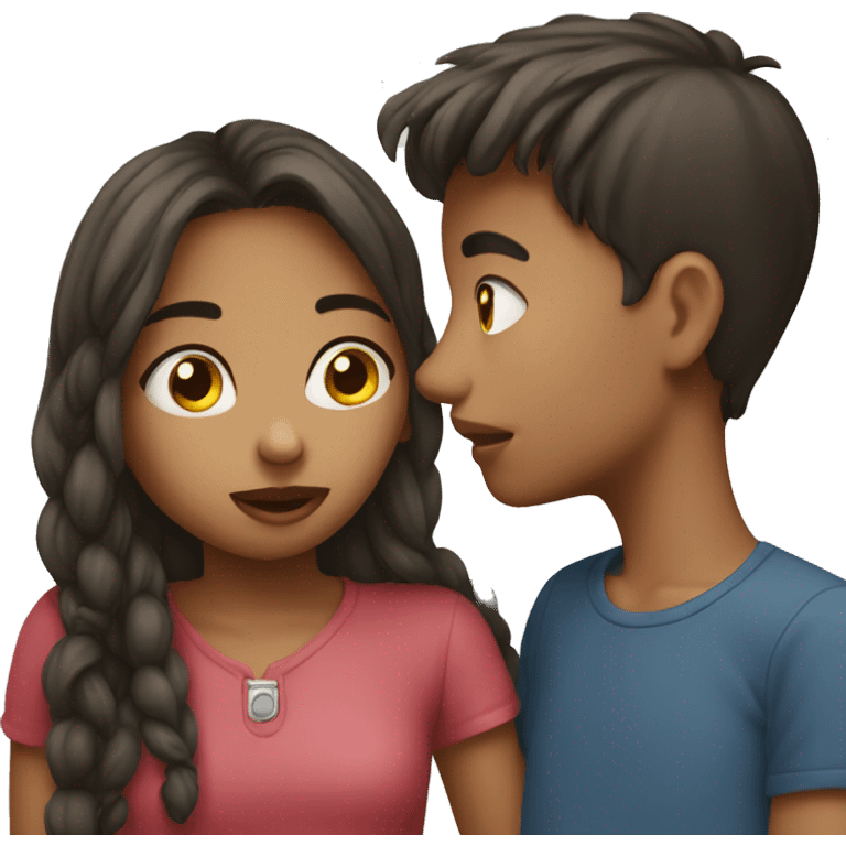 boy kissing girl emoji