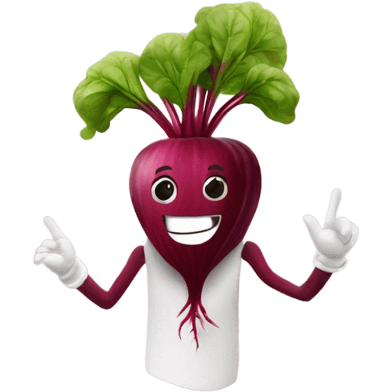 happy beetroot high five emoji