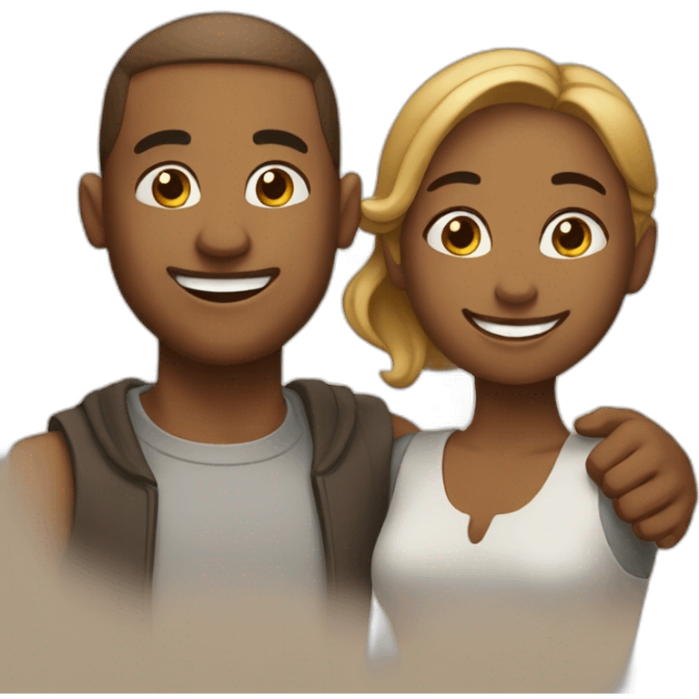 couple happy and thankful emoji