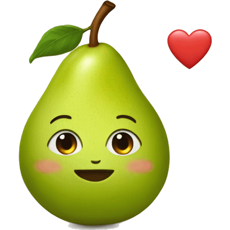 Pear heart emoji