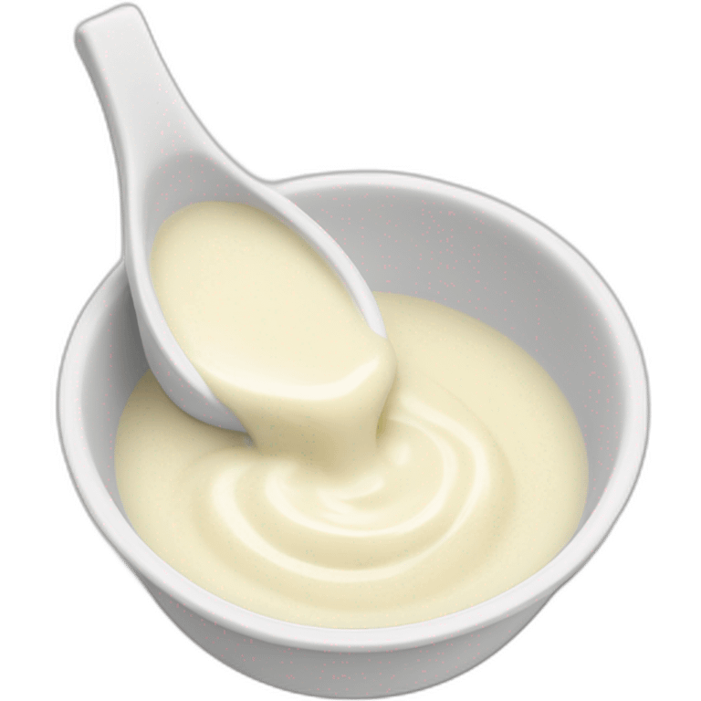 white sauce in a dipping dish emoji