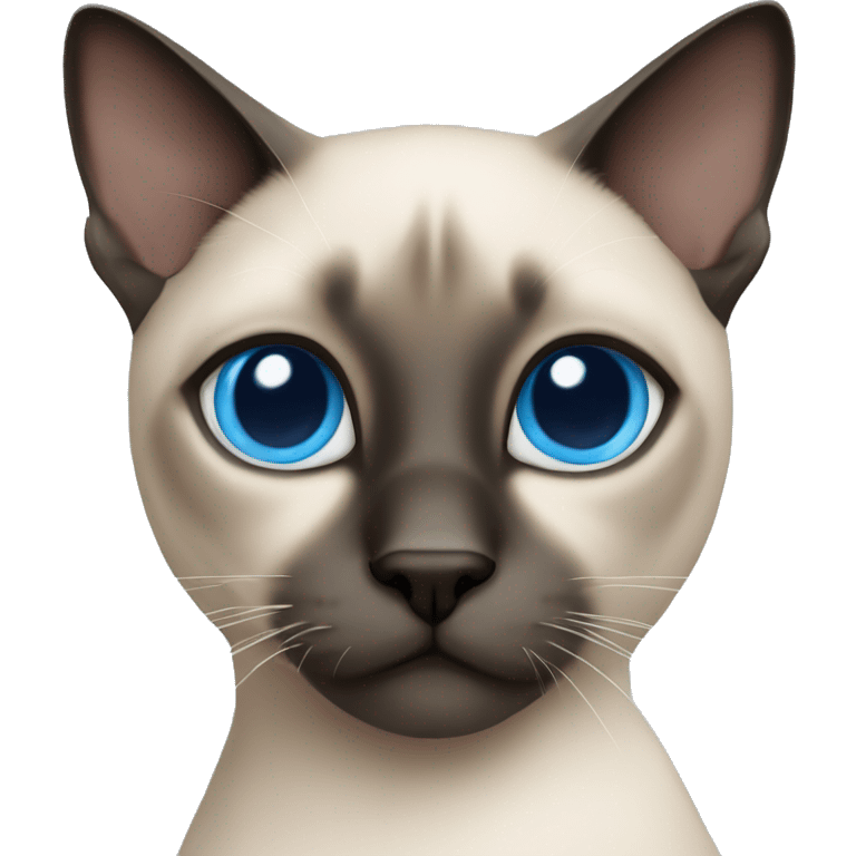 Siamese cat with blue eyes who is chunky  emoji