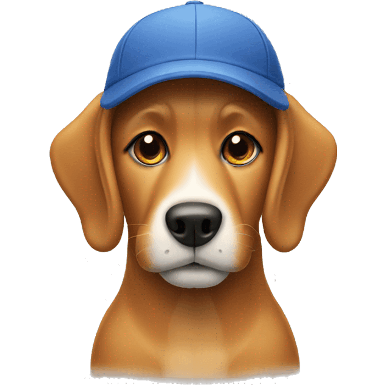 dog wearing a cap emoji