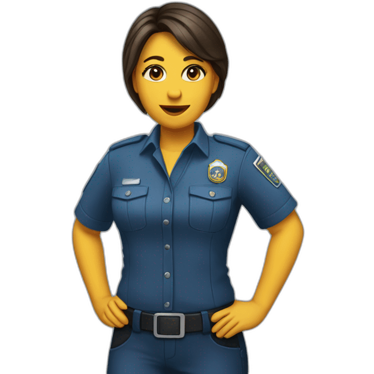 train driver woman with security armpit emoji