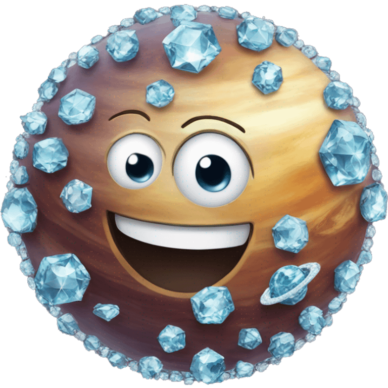 a planet made of diamonds emoji