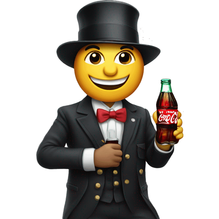 ohio with a tophat drinking coca cola emoji