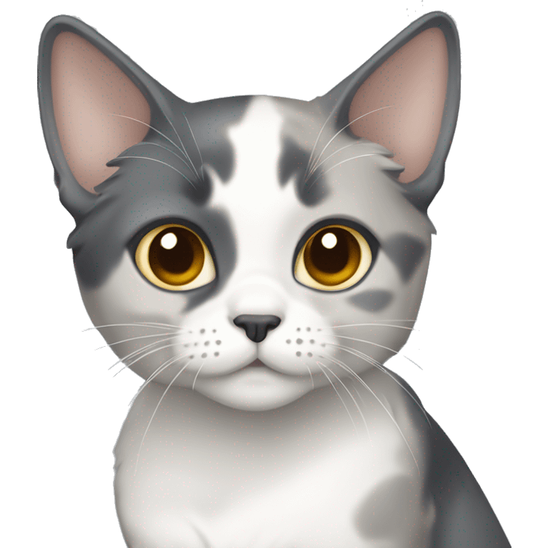 Dilute calico mostly grey  emoji