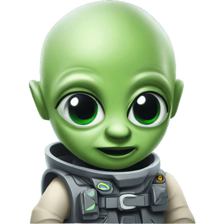 Baby alien with Lego  emoji