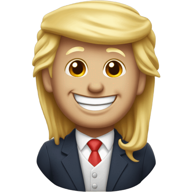 Realistic Donald Trump laughing  emoji