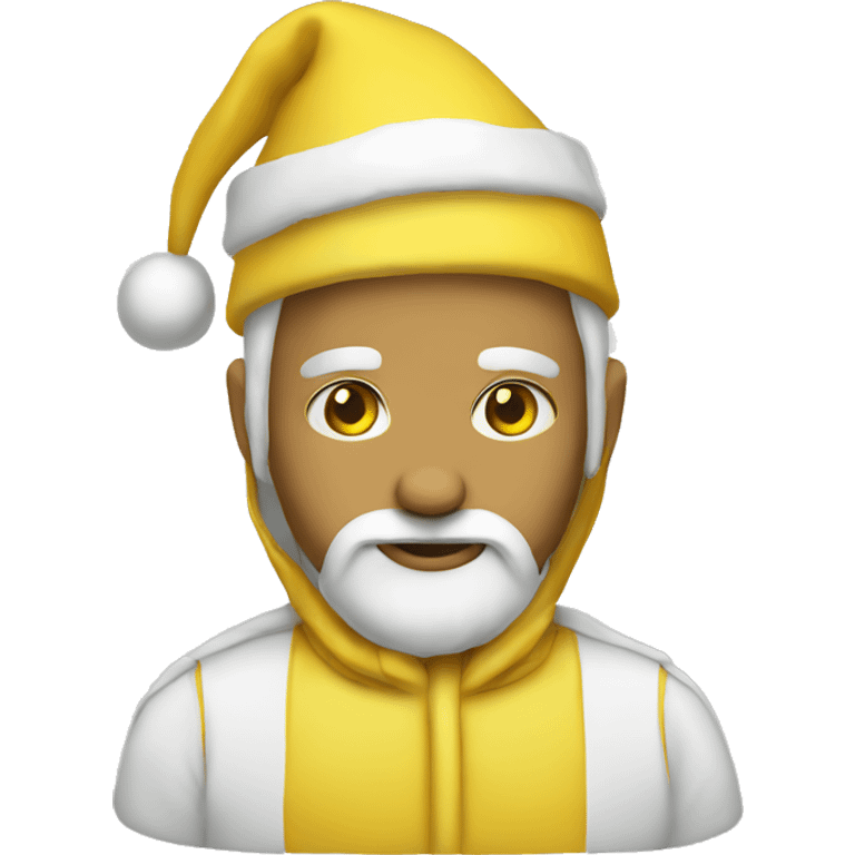 Yellow Santa costume emoji