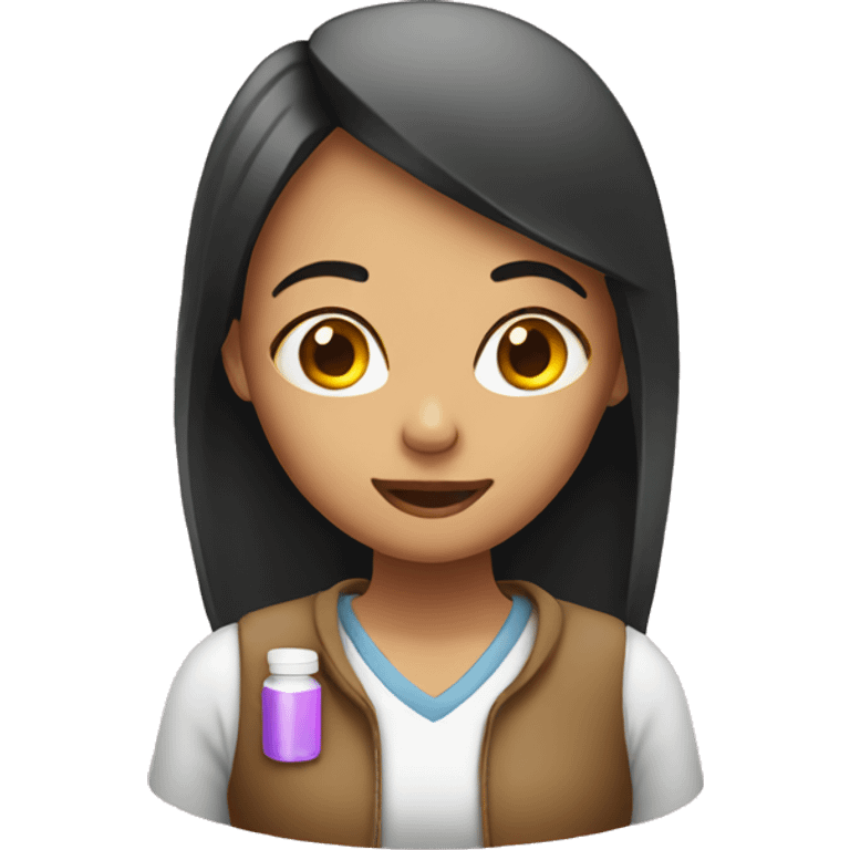 Girl taking pill  emoji