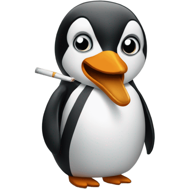 Penguin smoking  emoji